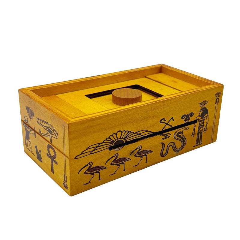 Project Genius True Genius - Pharoah's Tomb Puzzle Box- Gift Box Puzzle, Brain Teaser Box That Holds Gift Cards, Money, Artfully Crafted Wooden Puzzle, Secret Box, Gift Box, Puzzle Box - Image 1